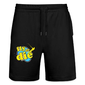 Kitesurfing, Kiteboarding - Stanley/Stella Unisex Bio Joggingshorts Trainer  - Schwarz - Vorne - Nik (191cm) & Marisol (170cm)
