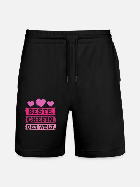Beste Chefin der Welt - Stanley/Stella Unisex Bio Joggingshorts Trainer - Schwarz