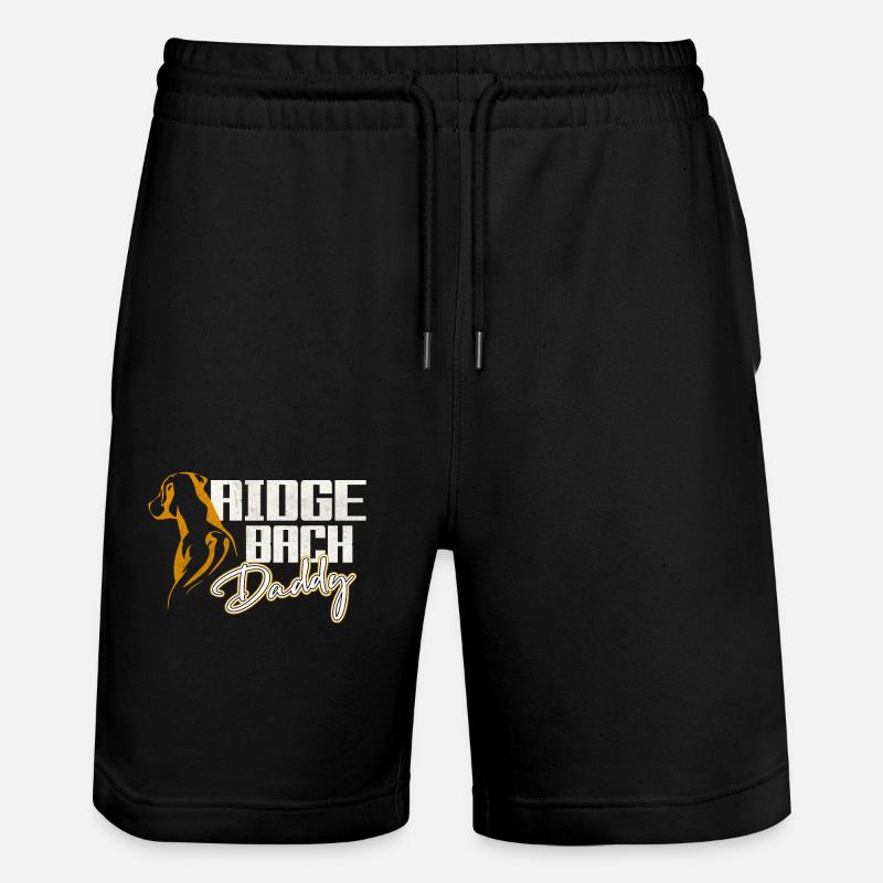 Rhodesian Ridgeback Daddy - Stanley/Stella Unisex Bio Joggingshorts Trainer  - Schwarz