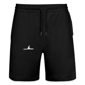 Canadians Canadians Canoe Sport Pocket - Stanley/Stella Trainer Unisex Organic Jogging Shorts - black - Front - Nik (191cm) & Marisol (170cm)