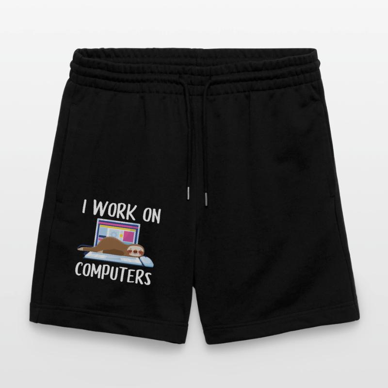 I work on computers Computer Progammer Geschen Short de jogging bio TRAINER Stanley/Stella unisexe