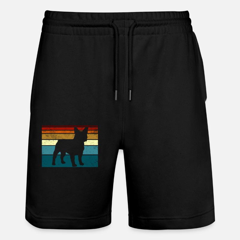 Chien bouledogue français rétro - Short de jogging bio TRAINER Stanley/Stella unisexe - noir