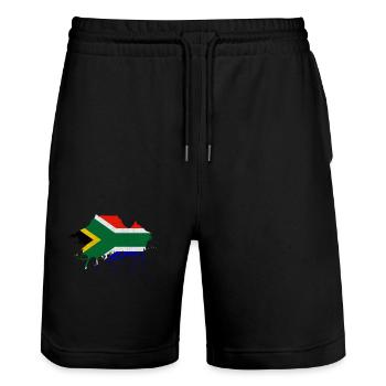 Cap Skyline Afrique du Sud drapeau drapeau Cape Town - Short de jogging bio TRAINER Stanley/Stella unisexe - noir - Devant - Nik (191cm) & Marisol (170cm)