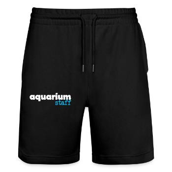 funny aquarium aquarist aquarium gift - Stanley/Stella Trainer Unisex Organic Jogging Shorts - black - Front - Nik (191cm) & Marisol (170cm)