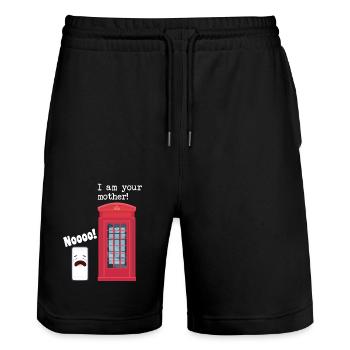 Phone booth smartphone i am your mother! Nooooo! - Stanley/Stella Trainer Unisex Organic Jogging Shorts - black - Front - Nik (191cm) & Marisol (170cm)