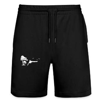 Cadeau de la mer Baltique Fischland Darss - Short de jogging bio TRAINER Stanley/Stella unisexe - noir - Devant - Nik (191cm) & Marisol (170cm)