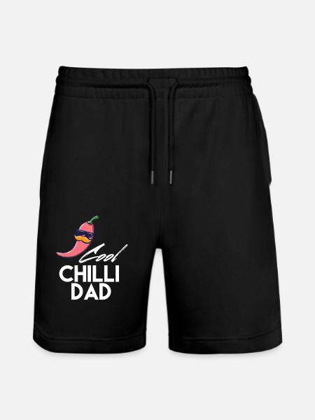 Chilli saying papa - Stanley/Stella Trainer Unisex Organic Jogging Shorts - black