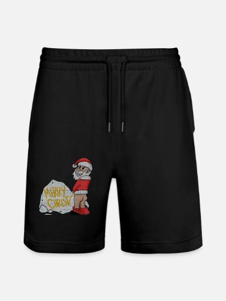 Ugly Christmas Funny - Stanley/Stella Trainer Unisex Organic Jogging Shorts - black