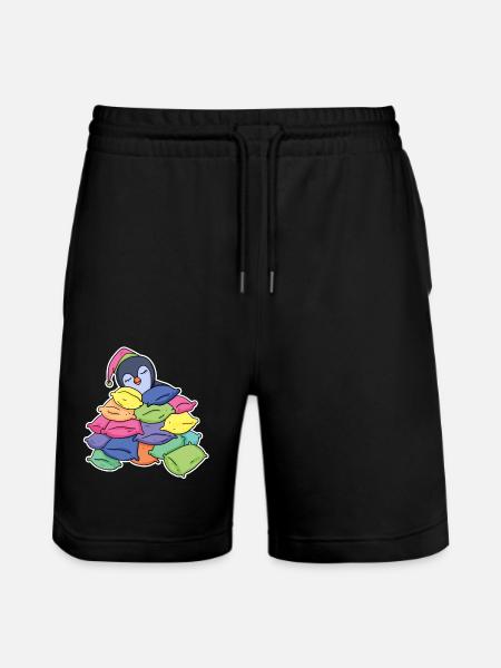 Sleeping penguin - Stanley/Stella Trainer Unisex Organic Jogging Shorts - black