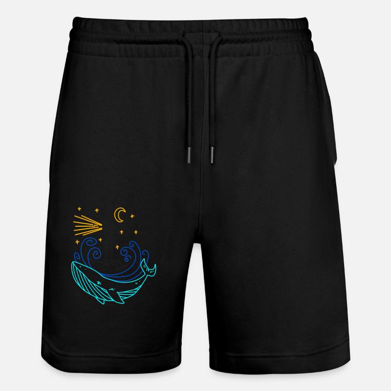 Lune de phare de baleine - Short de jogging bio TRAINER Stanley/Stella unisexe - noir