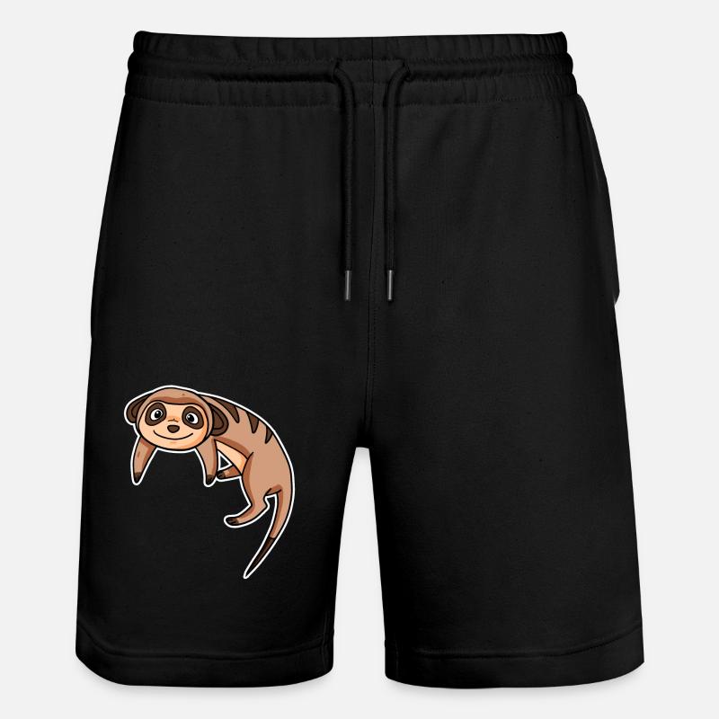 Erdmännchen - Stanley/Stella Unisex Bio Joggingshorts Trainer  - Schwarz