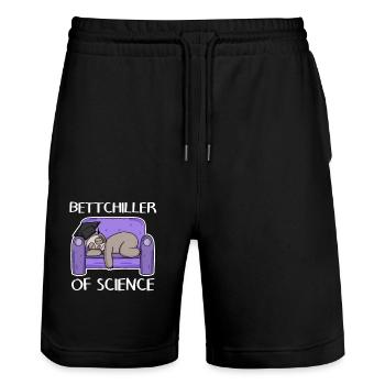 Bachelor Abschluss Geschenk lustig - Stanley/Stella Unisex Bio Joggingshorts Trainer  - Schwarz - Vorne - Nik (191cm) & Marisol (170cm)