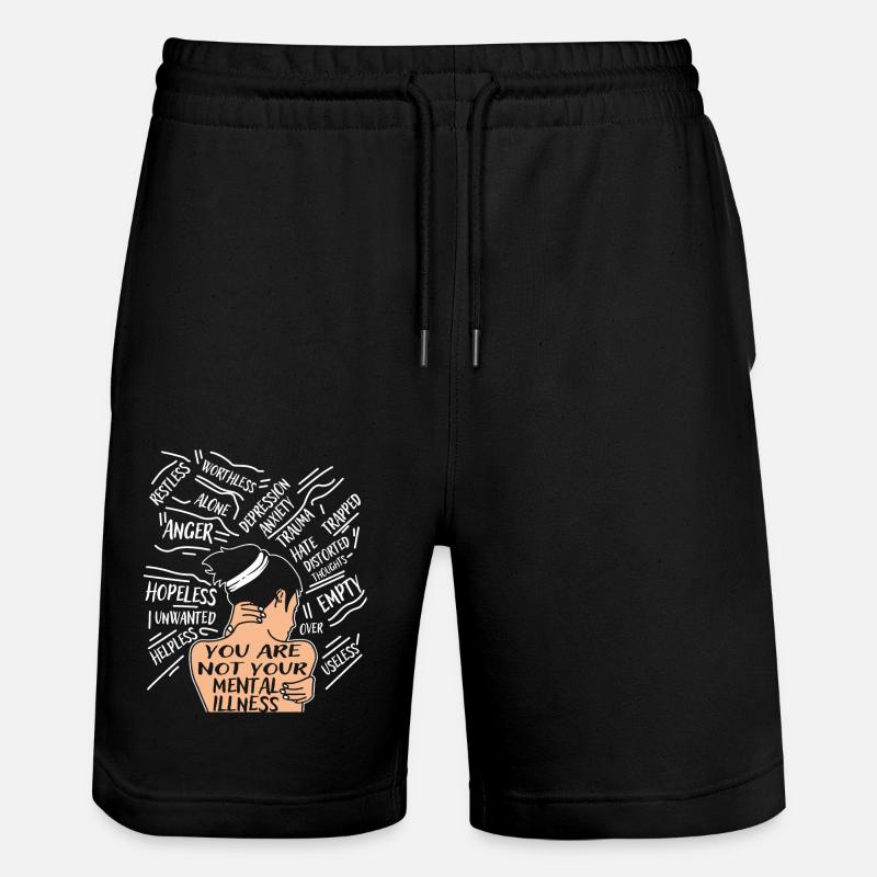 Depression - Stanley/Stella Unisex Bio Joggingshorts Trainer  - Schwarz