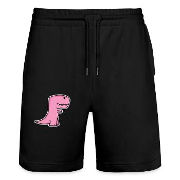 Des dinosaures pour les enfants - Short de jogging bio TRAINER Stanley/Stella unisexe - noir - Devant - Nik (191cm) & Marisol (170cm)