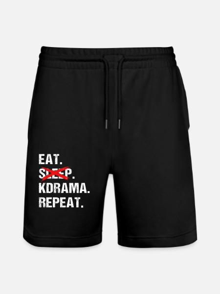 Kpop Kdrama - Ekologiczne spodenki dresowe typu unisex Stanley/Stella Trainer  - czarny