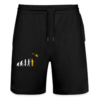 Evolution RC Hubschrauber Ferngesteuert Modellbau - Stanley/Stella Unisex Bio Joggingshorts Trainer  - Schwarz - Vorne - Nik (191cm) & Marisol (170cm)