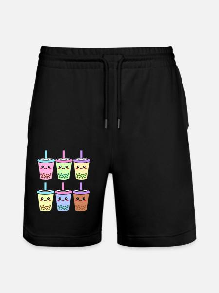 Bubble Tee Boba Tea - Stanley/Stella Trainer Unisex Organic Jogging Shorts - black