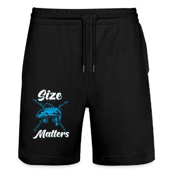 Pêcheur de pêche cadeau pêche pêche - Short de jogging bio TRAINER Stanley/Stella unisexe - noir - Devant - Nik (191cm) & Marisol (170cm)