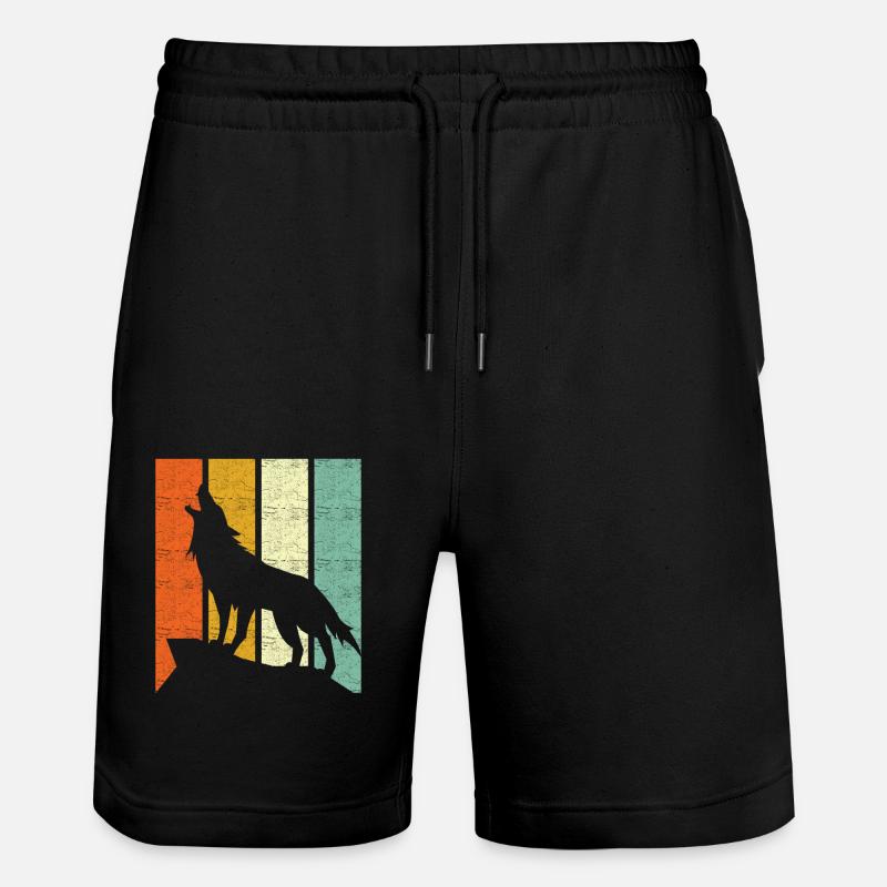 Wolf Retro - Short de jogging bio TRAINER Stanley/Stella unisexe - noir