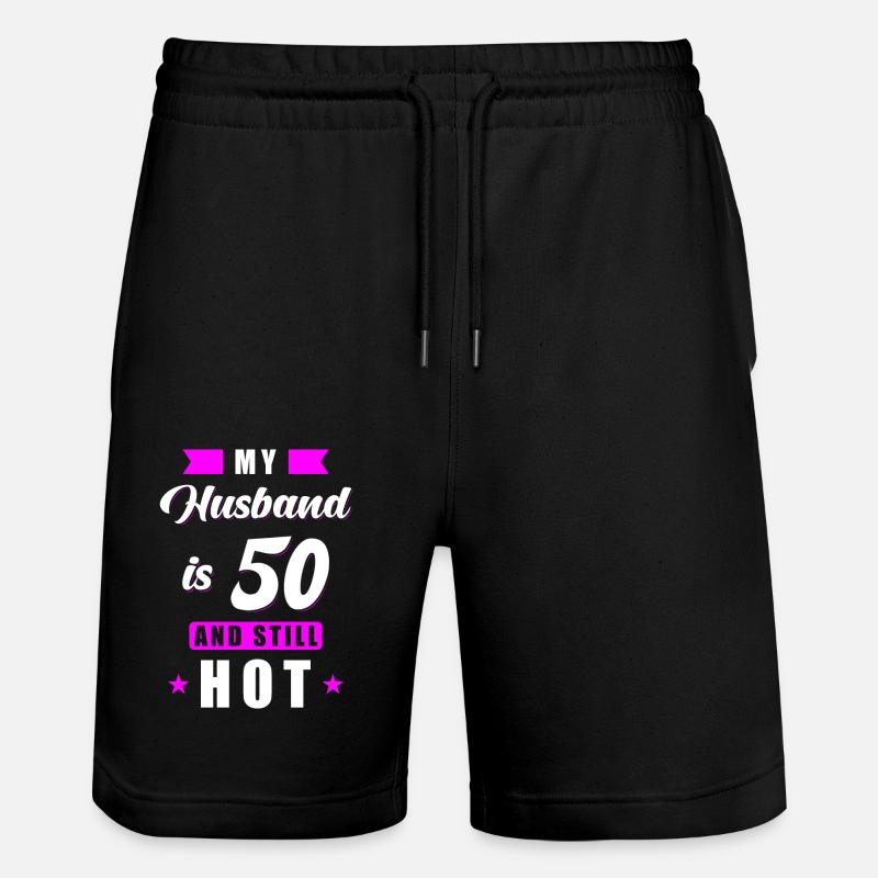 Mari 50 anniversaire cadeau - Short de jogging bio TRAINER Stanley/Stella unisexe - noir