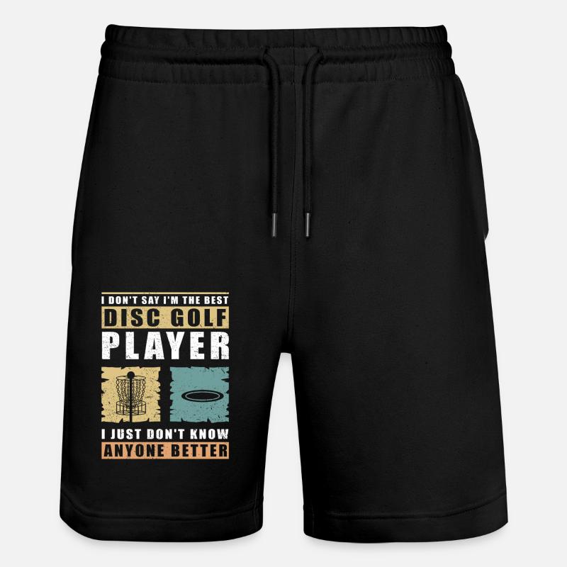 Discgolf Disc Golf Discgolfspieler Geschenk - Stanley/Stella Unisex Bio Joggingshorts Trainer - Schwarz