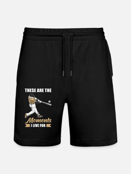 Baseball Saying Baseball Fan Gift - Stanley/Stella Trainer Unisex Organic Jogging Shorts - black