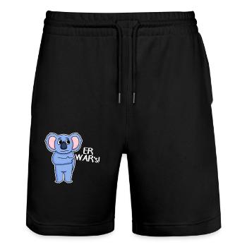 Koala Funny - He Was It - Stanley/Stella Trainer Unisex Organic Jogging Shorts - black - Front - Nik (191cm) & Marisol (170cm)
