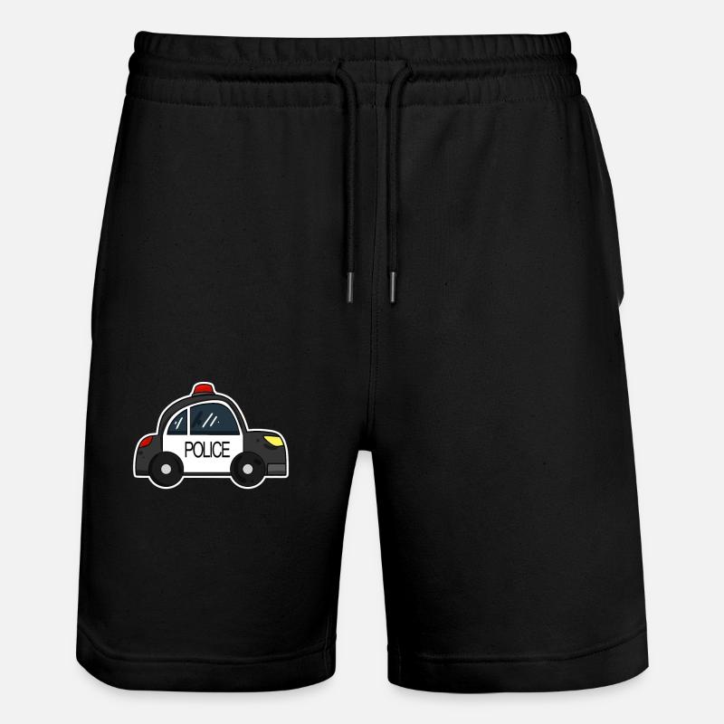 Polizeiwagen - Stanley/Stella Unisex Bio Joggingshorts Trainer - Schwarz