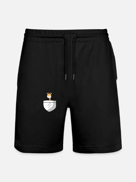 Girafe mignonne - Short de jogging bio TRAINER Stanley/Stella unisexe - noir