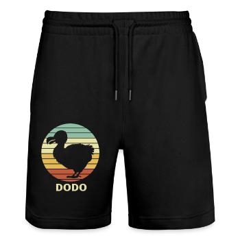 Dodo - Short de jogging bio TRAINER Stanley/Stella unisexe - noir - Devant - Nik (191cm) & Marisol (170cm)