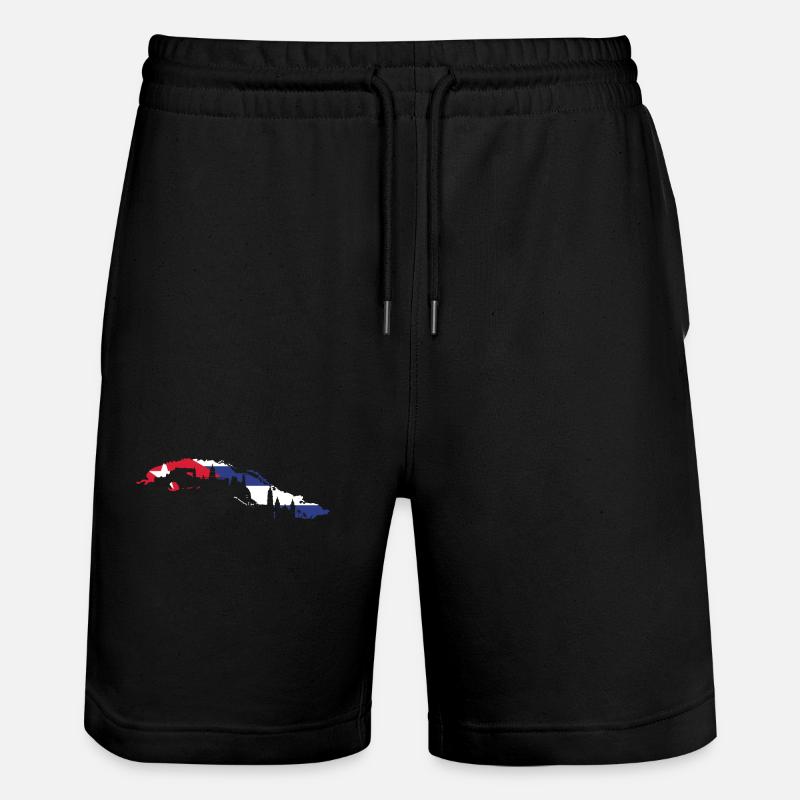 Cuba Flagge - Stanley/Stella Unisex Bio Joggingshorts Trainer  - Schwarz