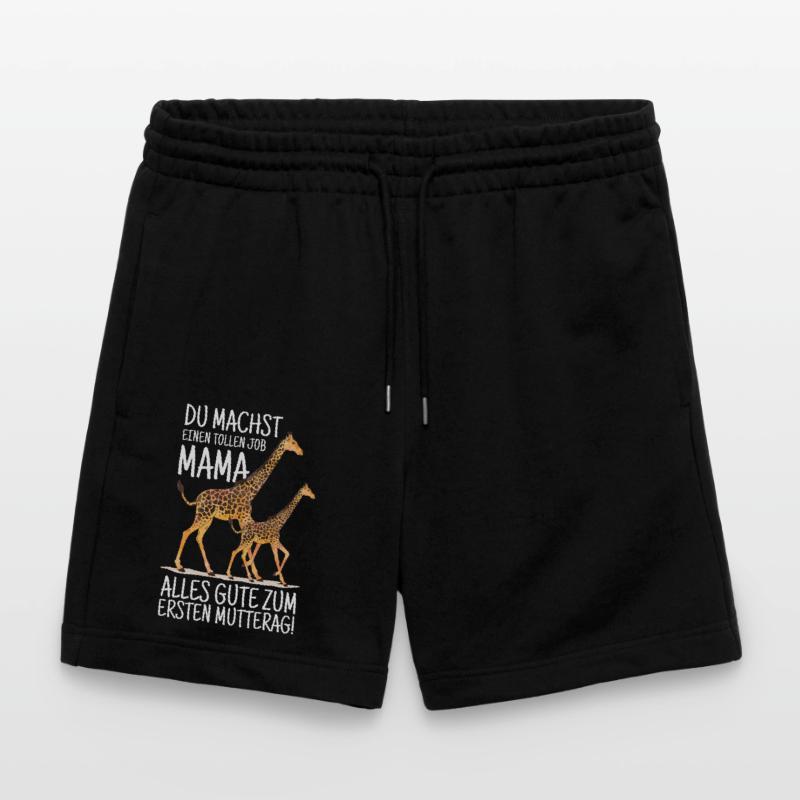 Muttertag Mutter Mummy Giraffe Spruch Geschenk Stanley/Stella Unisex Bio Joggingshorts Trainer 