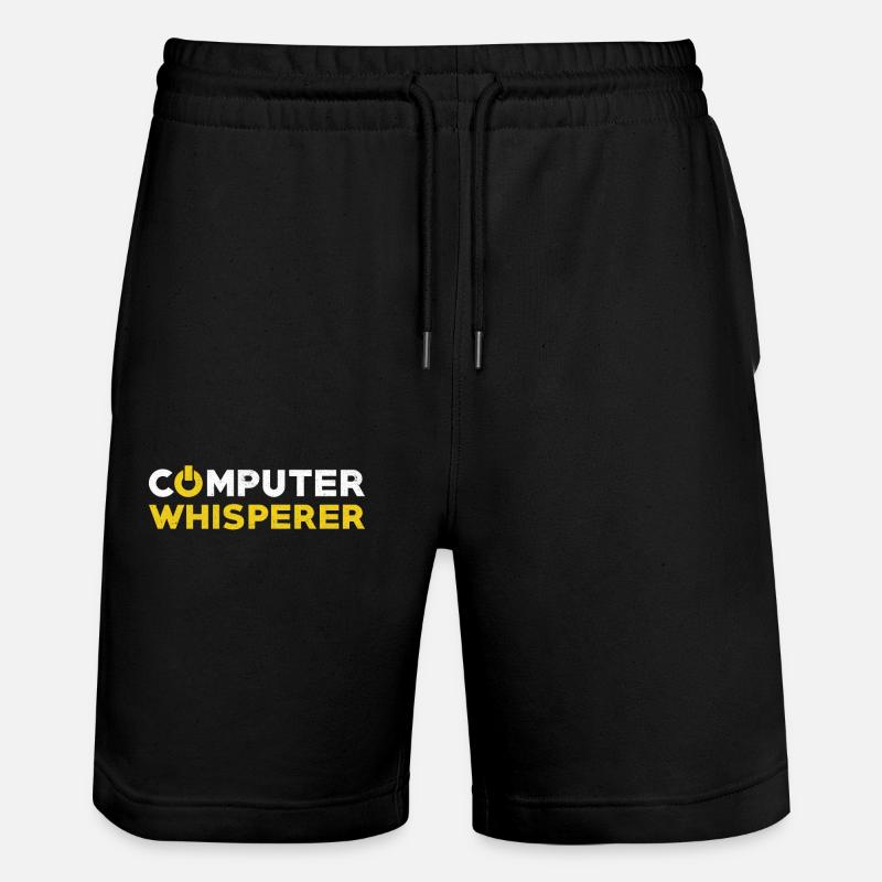 Computer scientist gift computer - Stanley/Stella Trainer Unisex Organic Jogging Shorts - black