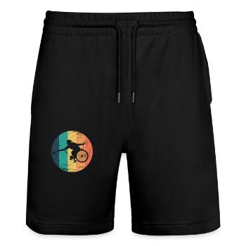 Boccia Precision and Ball - Stanley/Stella Trainer Unisex Organic Jogging Shorts - black - Front - Nik (191cm) & Marisol (170cm)