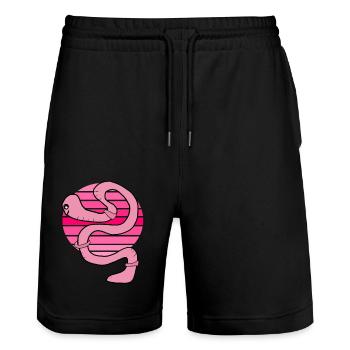 Ver coucher du soleil - Short de jogging bio TRAINER Stanley/Stella unisexe - noir - Devant - Nik (191cm) & Marisol (170cm)