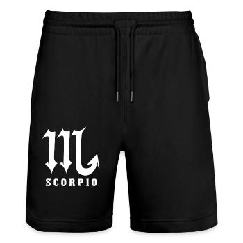 Signe du zodiaque Scorpion - Short de jogging bio TRAINER Stanley/Stella unisexe - noir - Devant - Nik (191cm) & Marisol (170cm)