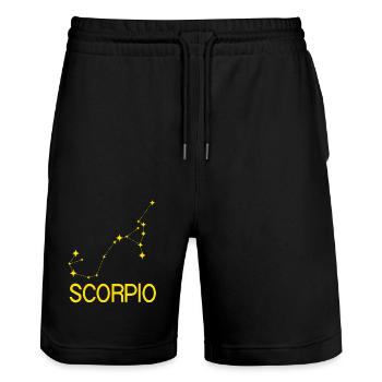 Sternzeichen Skorpion - Stanley/Stella Unisex Bio Joggingshorts Trainer  - Schwarz - Vorne - Nik (191cm) & Marisol (170cm)