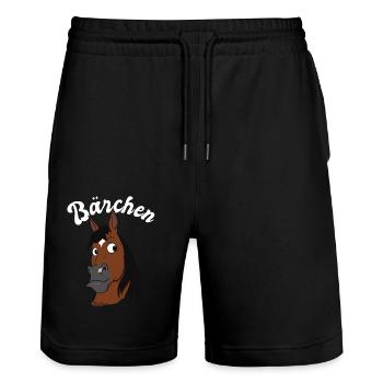 Ein süßer Araber namens Bärchen - Stanley/Stella Unisex Bio Joggingshorts Trainer  - Schwarz - Vorne - Nik (191cm) & Marisol (170cm)