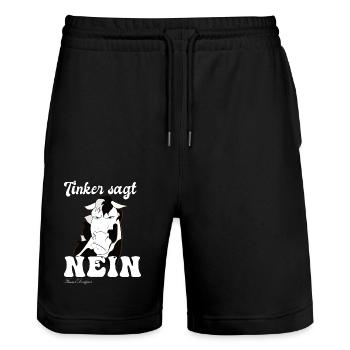 Tinker sagt Nein lustiges süßes trotziges Pferde - Stanley/Stella Unisex Bio Joggingshorts Trainer  - Schwarz - Vorne - Nik (191cm) & Marisol (170cm)