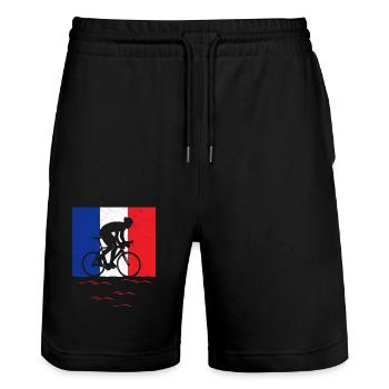 tour france, tour france tour france 2021, - Stanley/Stella Unisex Bio Joggingshorts Trainer  - Schwarz - Vorne - Nik (191cm) & Marisol (170cm)