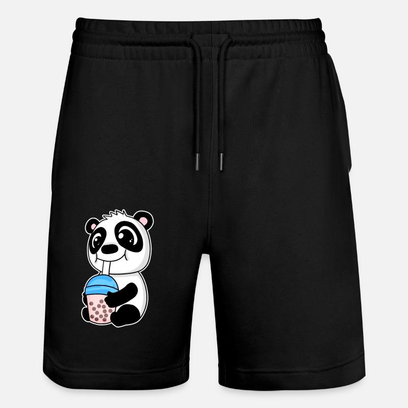 Bubble Tea Panda - Short de jogging bio TRAINER Stanley/Stella unisexe - noir