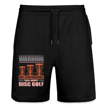 Discgolf Dsic Golf | Djous de golf cadeau - Short de jogging bio TRAINER Stanley/Stella unisexe - noir - Devant - Nik (191cm) & Marisol (170cm)