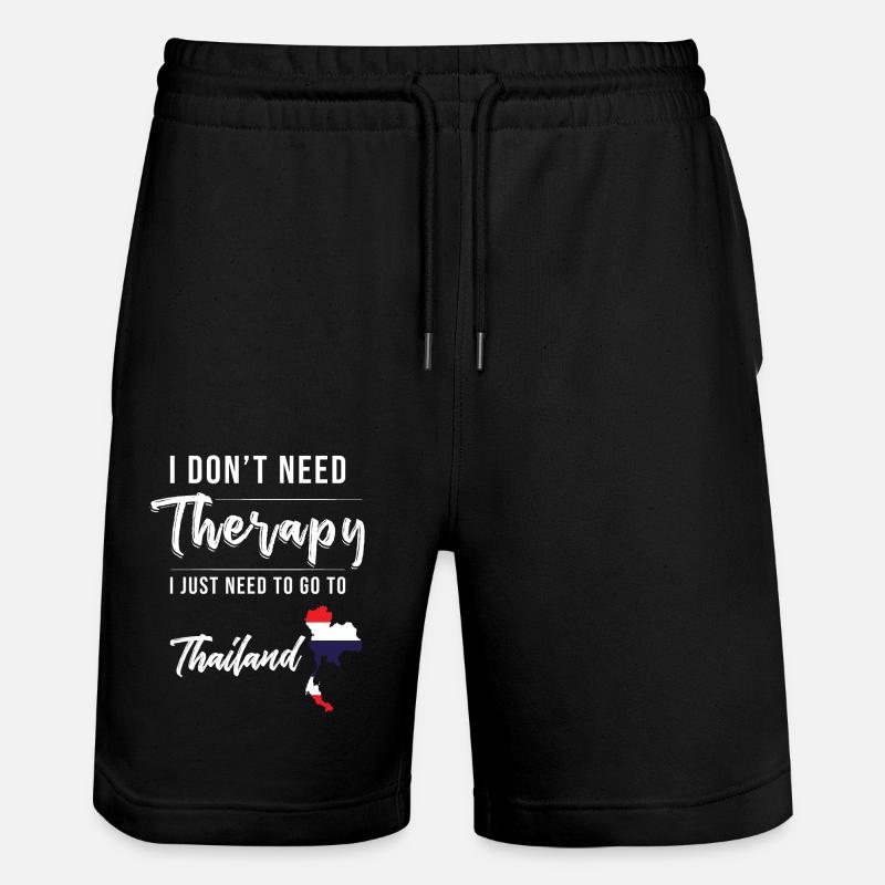 Thaimaan loma sanoen Thaimaa - Stanley/Stella Trainer unisex luomu-collegeshortsit - musta