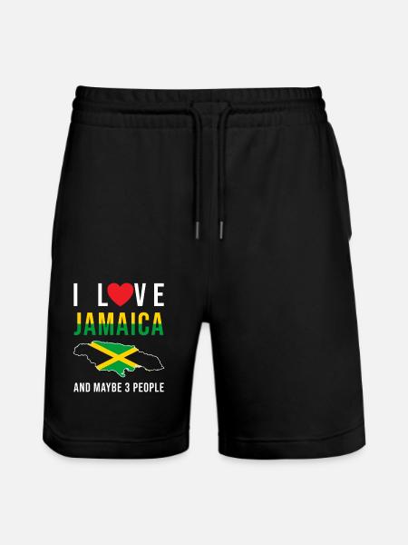 Jamaïque j'aime la Jamaïque - Short de jogging bio TRAINER Stanley/Stella unisexe - noir