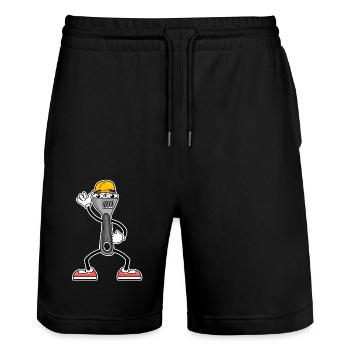 Outil De Cartoon Clé à molette - Short de jogging bio TRAINER Stanley/Stella unisexe - noir - Devant - Nik (191cm) & Marisol (170cm)