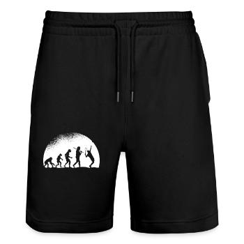Evolution Tennis - Short de jogging bio TRAINER Stanley/Stella unisexe - noir - Devant - Nik (191cm) & Marisol (170cm)