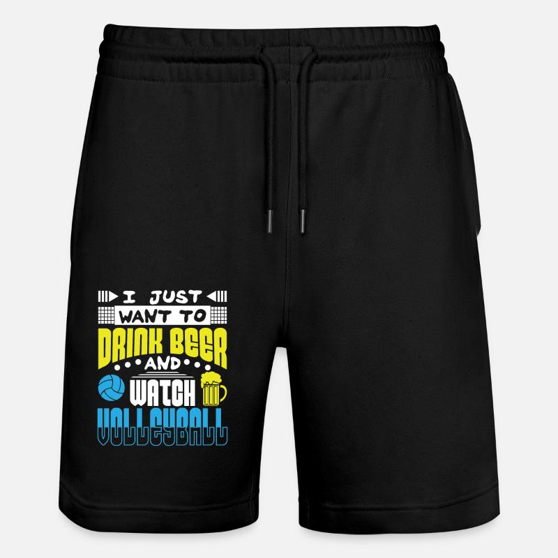 Volleyball et bière - Short de jogging bio TRAINER Stanley/Stella unisexe - noir