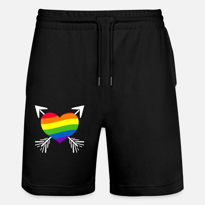 Arc-en-ciel - Short de jogging bio TRAINER Stanley/Stella unisexe - noir
