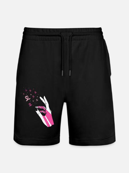 Bröstcancer bröstcancer månad bröstcancer loop - Ekologiska joggingshorts Trainer unisex från Stanley/Stella - svart