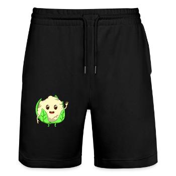 BD Chou-fleur - Short de jogging bio TRAINER Stanley/Stella unisexe - noir - Devant - Nik (191cm) & Marisol (170cm)